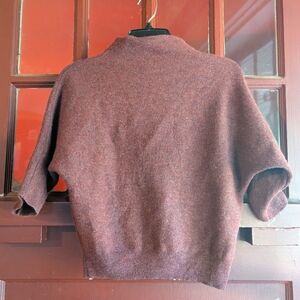 The Reset raglan short sleeve funnel neck wool sweater